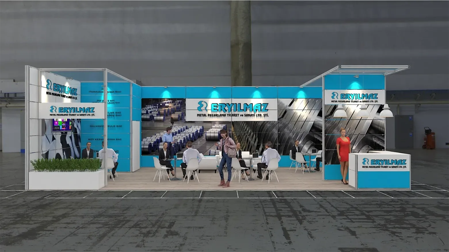 Eryılmaz Metal fuar standı, 3B tasarım