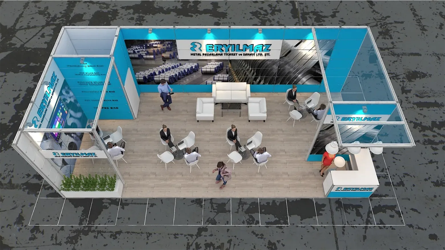 Eryılmaz Metal standı, 3B tasarım görseli