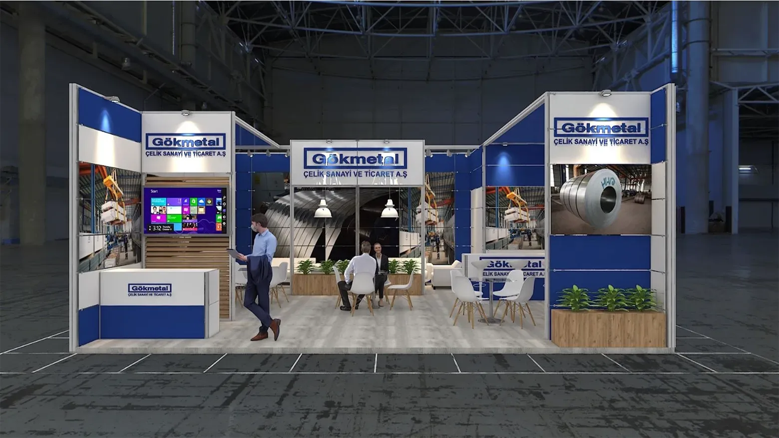 Gökmetal fuar standı, 3B tasarım