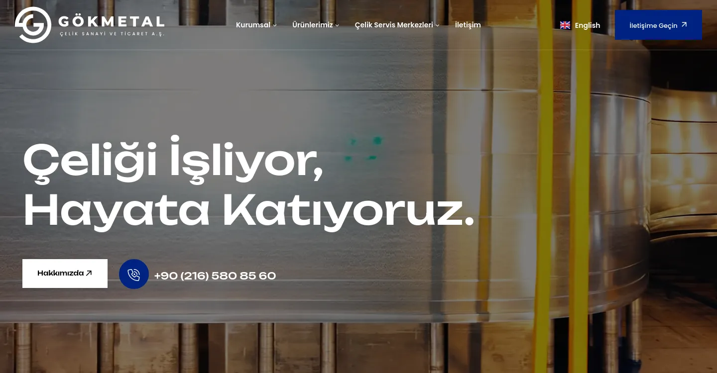 Gökmetal web sitesinin ana sayfası